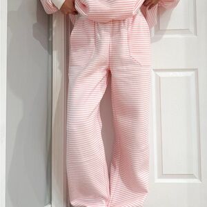 Sunkissed Coconut Pink Striped Sweatpants